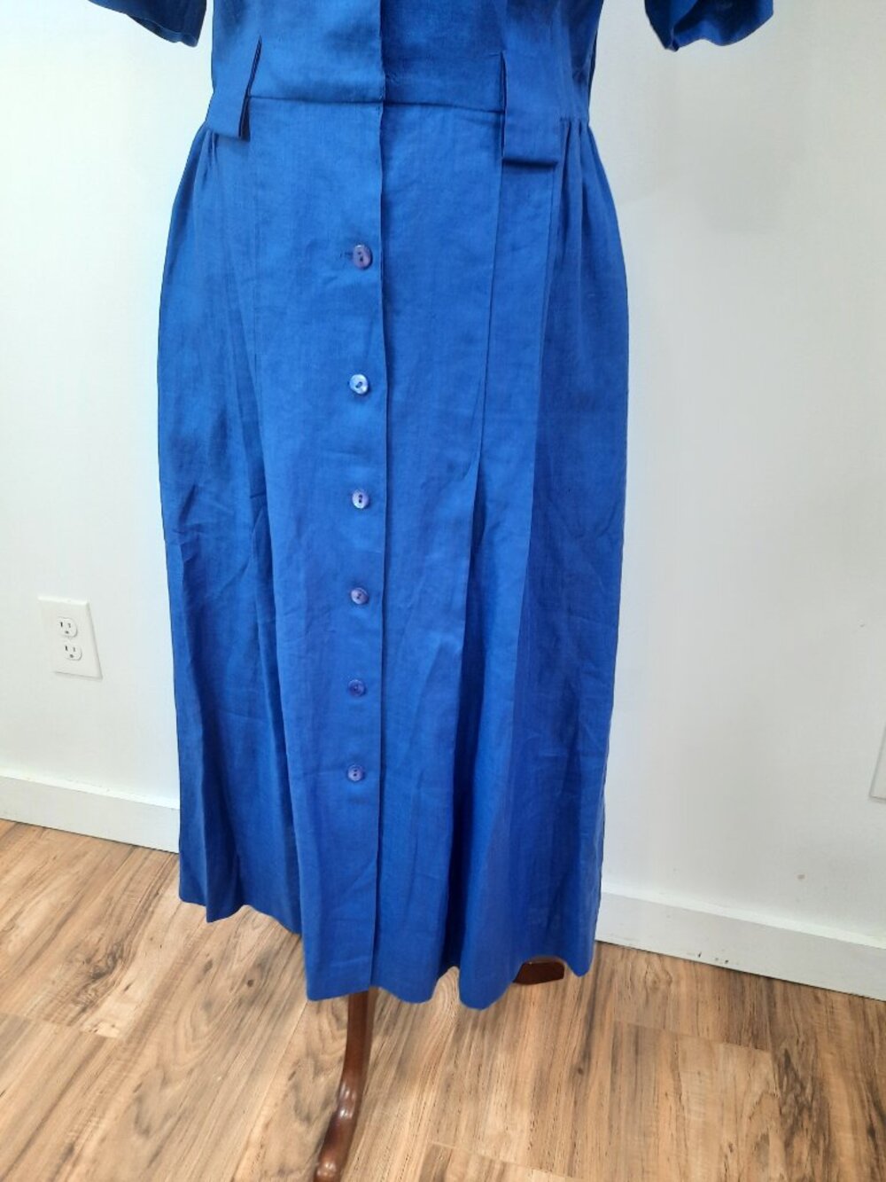 Vtg 90s linen dress w/ belt - Nordstrom brand - Picture 9 of 16